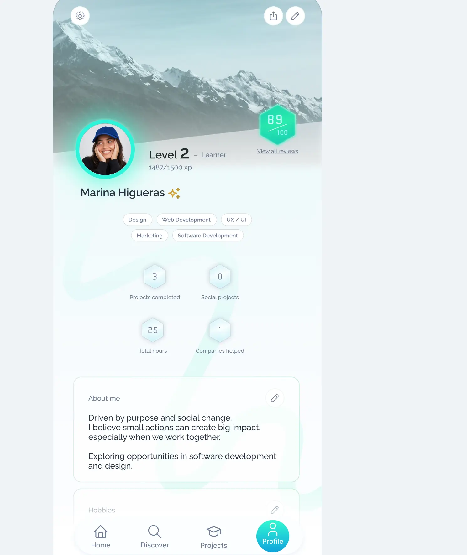 Student builds a verified track record